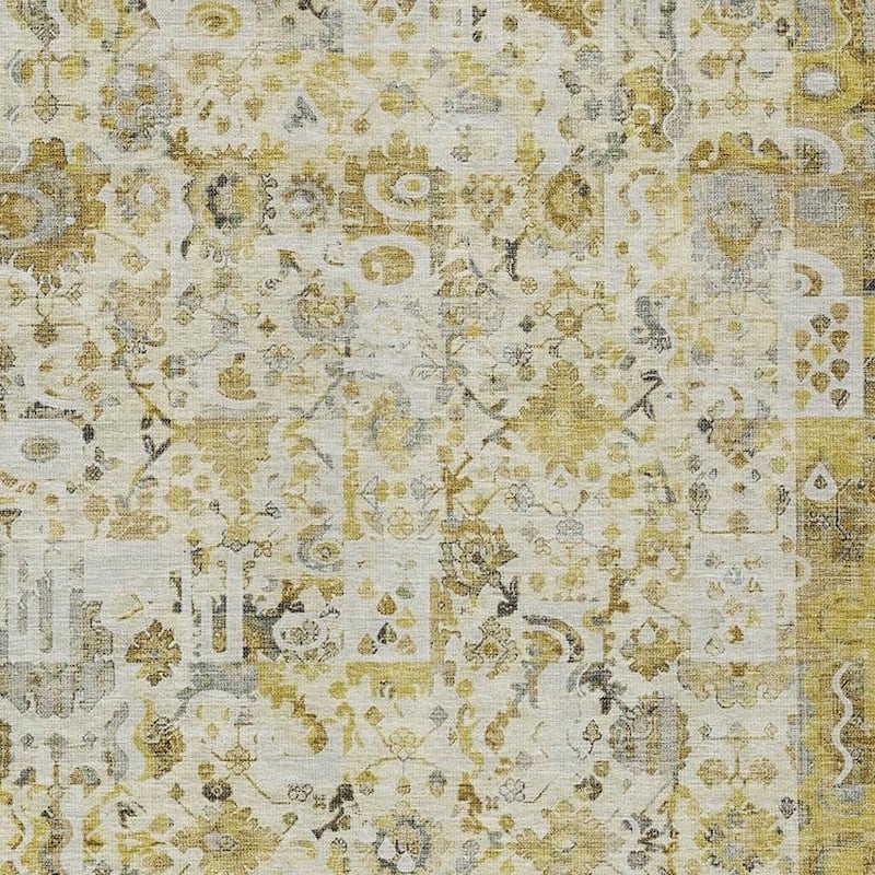 HomeRoots Patchwork Traditional Rectangle Outdoor Rug