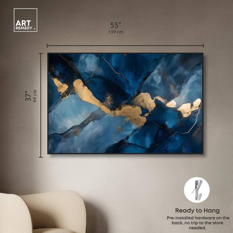 Dark Texture Golden Touch I Canvas by Art Remedy