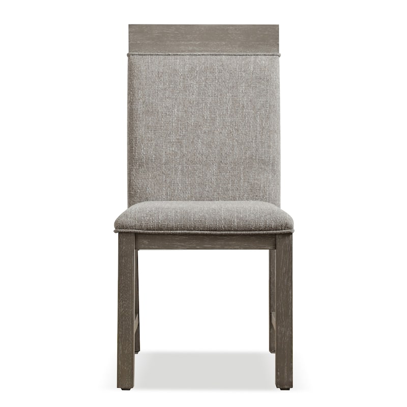 Furniture of America Cruz Transitional Grey Fabric Upholstered Seats Side Chair (Set of 2)