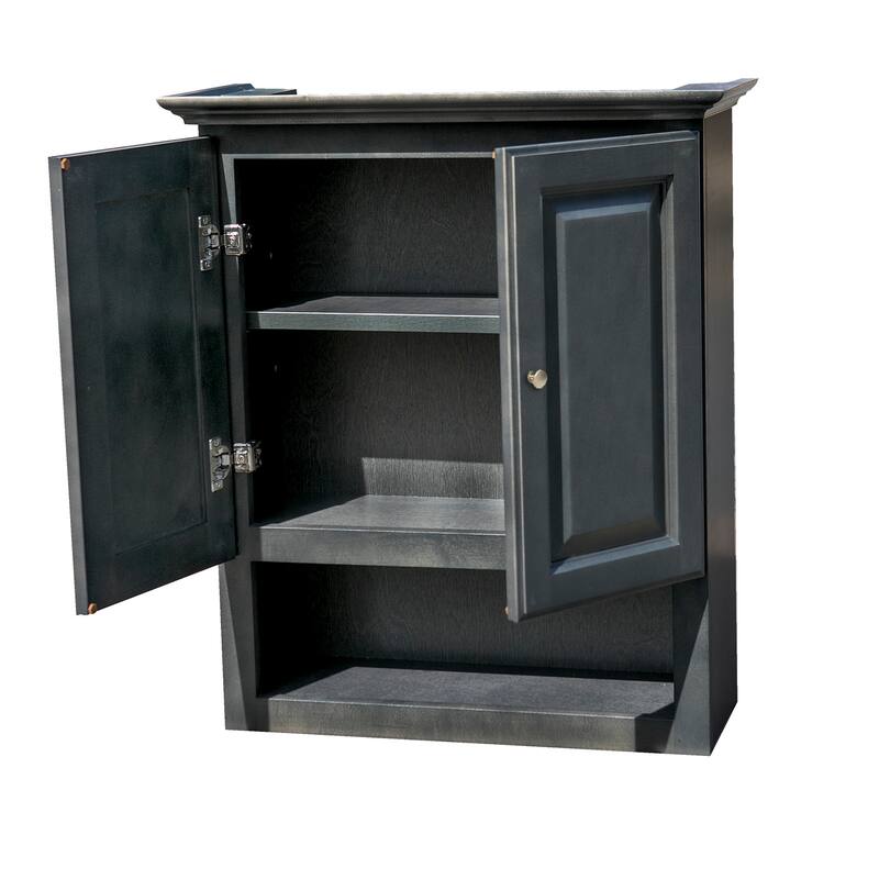 21X26 Slate Gray Raised Panel Bathroom Wall 21"x26"x9" On