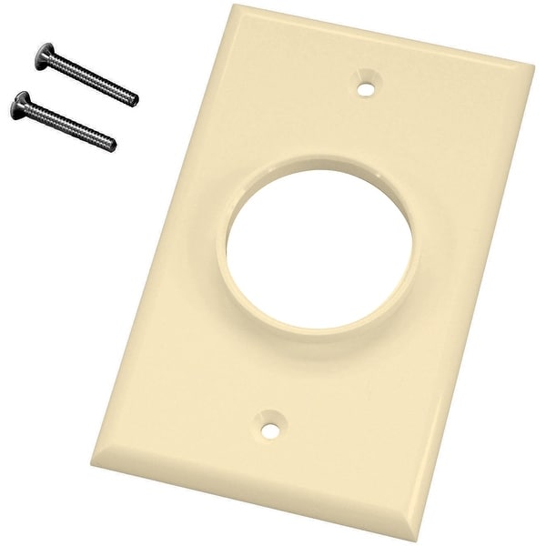 Single Gang Ivory Wireport Cable Pass Through Plate. Opens flyout.