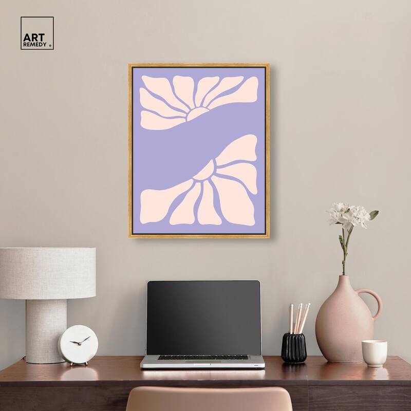 Split in two Flower Canvas by Art Remedy