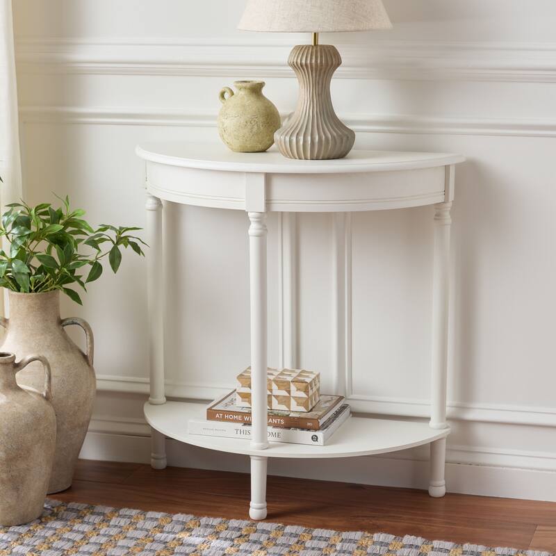 SAFAVIEH Veva Half Moon Console Table - 28" W x 11.8" L x 28" H - 28"W x 12"D x 28"H