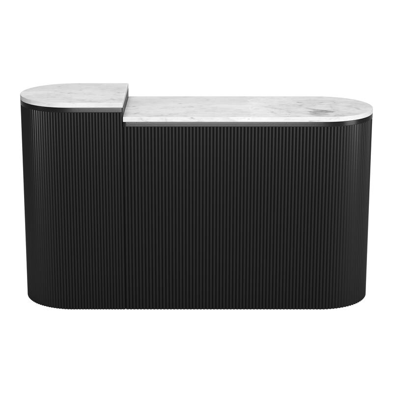 Ormara Console Table Set White & Black