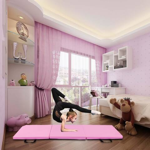 Gym Household Tri-fold Gymnastics Yoga Mat with Hand Buckle