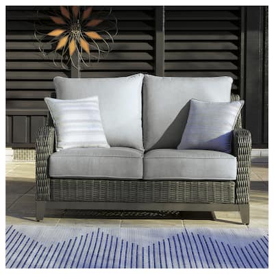 Signature Design by Ashley Elite Park Outdoor Loveseat - 57"W x 36"D x 33"H