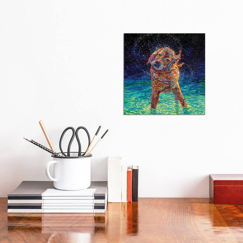 iCanvas "Moonlight Swim" by Iris Scott Canvas Print - 12x12x0.75