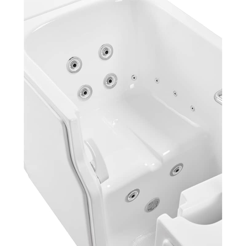 Ella Standard Acrylic Hydro Massage Walk in Tub 30"x52", 5 Piece Faucet