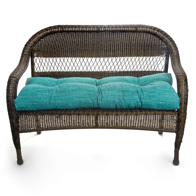 Klear Vu Non-Slip Gripper Bench Cushion - 33 x 14 - Teal