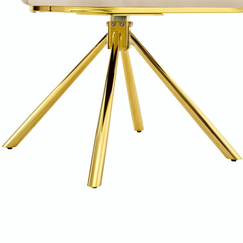 Set of 2 Puffy Bubble Velvet Dining Chairs with Ball Chain Detail & Gold Legs