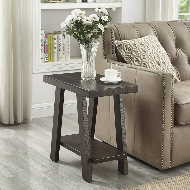 Contemporary Wood Shelf Side Table