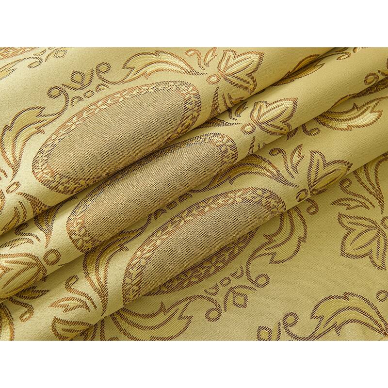 Gracewood Hollow Mabanckou Textured Jacquard Single Rod Pocket Curtain Panel w/ Attached Valance (54 x 84) - 54 x 84 in.