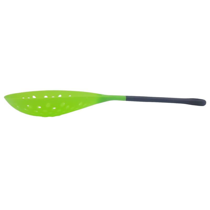 Handy Housewares 15" Handheld Strainer Scoop Colander Skimmer Spoon with Long Handle - Green