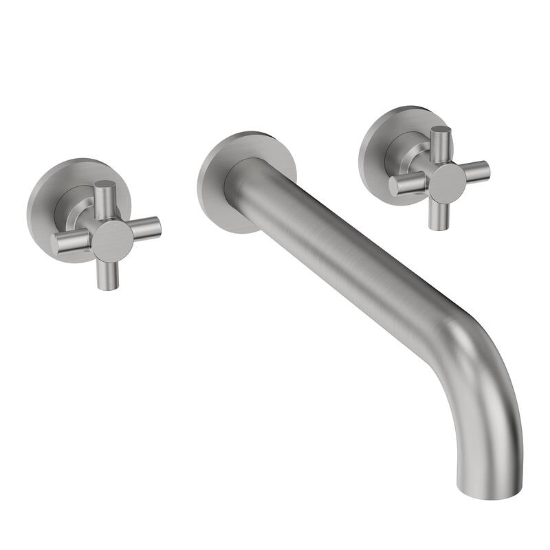 GRANDJOY Wall Mounted Bathtub Faucet High Flow Waterfall Tub Filler with Dual Handles