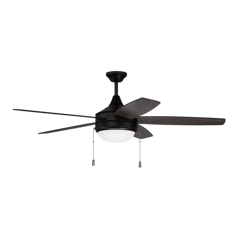 Craftmade Phaze 5 52" 5 Blade LED Ceiling Fan - Flat Black