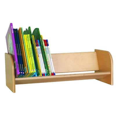 Wood Designs Durable Birch Wood Book Display Rack - 24" - 8"