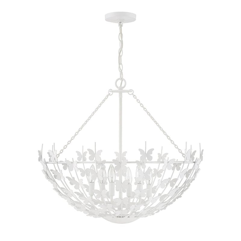 Savoy House 7-4199-6 Birch 6 Light 28" Wide Taper Candle Abstract