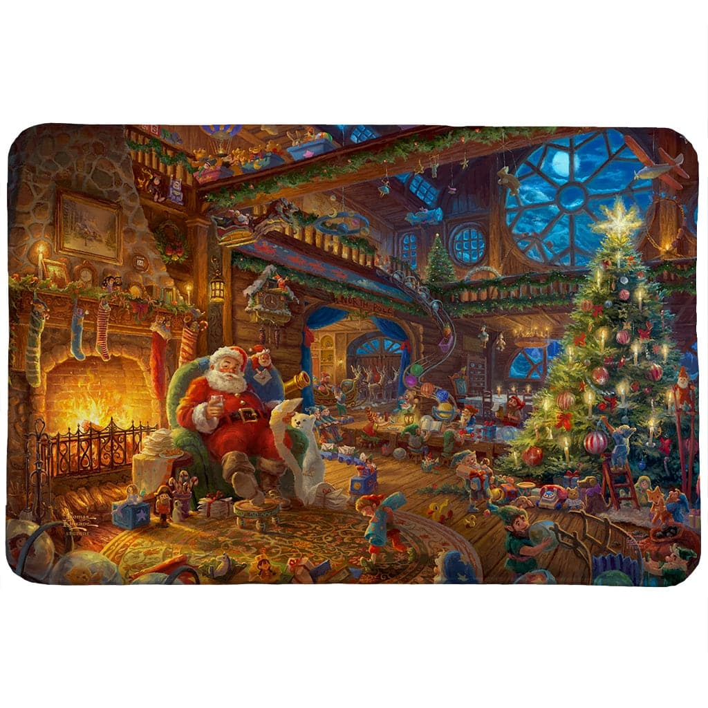 Thomas Kinkade Santa's Workshop Memory Foam Rug by Laural Home