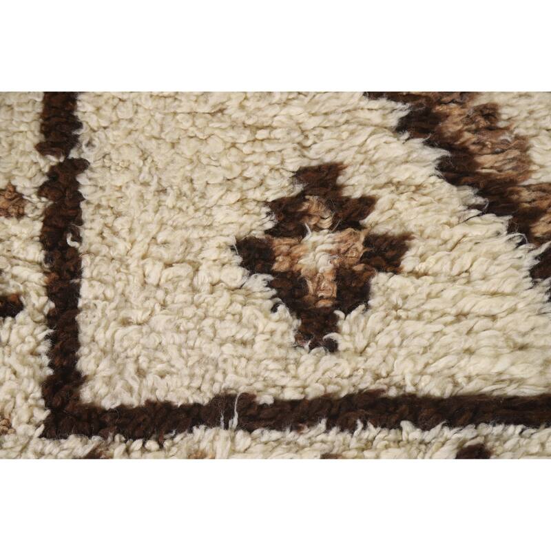 Vegetable Dye Kurdish Plush Runner Rug Handmade Wool Carpet - 3'0"x 10'0"
