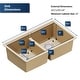 preview thumbnail 4 of 14, Karran QUWS-880 Undermount 32-1/2 in. Double Equal 50/50 Bowl Workstation Kitchen Sink