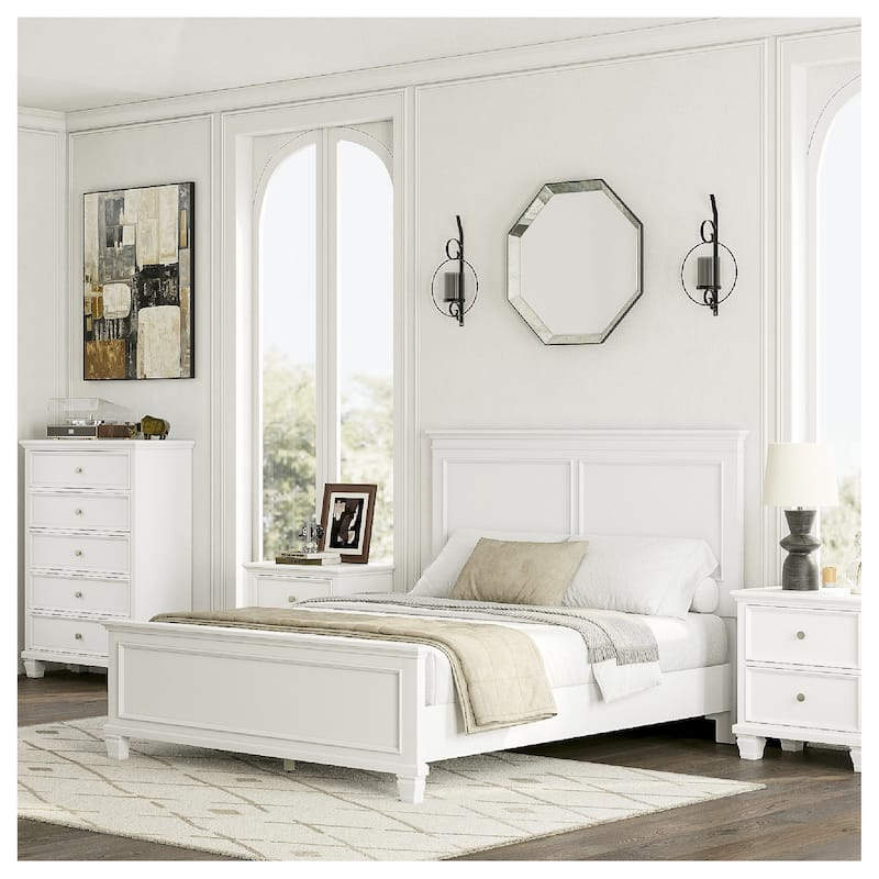 Signature Design by Ashley Fortman Panel Bed - White - Queen