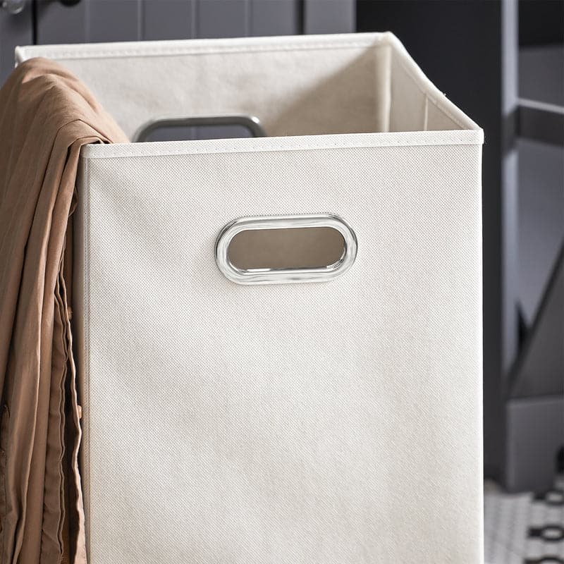 Haotian BZR21-W, Bathroom Laundry Basket Storage Cabinet Unit With Drawer