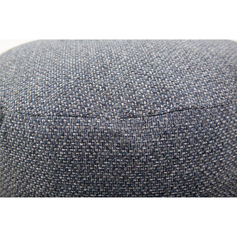 Allan Andrews Round Foot Pouf Panama Indigo