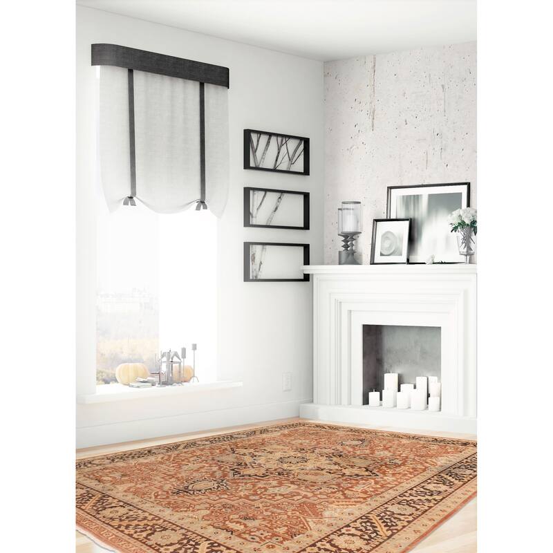 ECARPETGALLERY Hand-knotted Jamshidpour Copper Wool Rug - 7'10 x 10'1