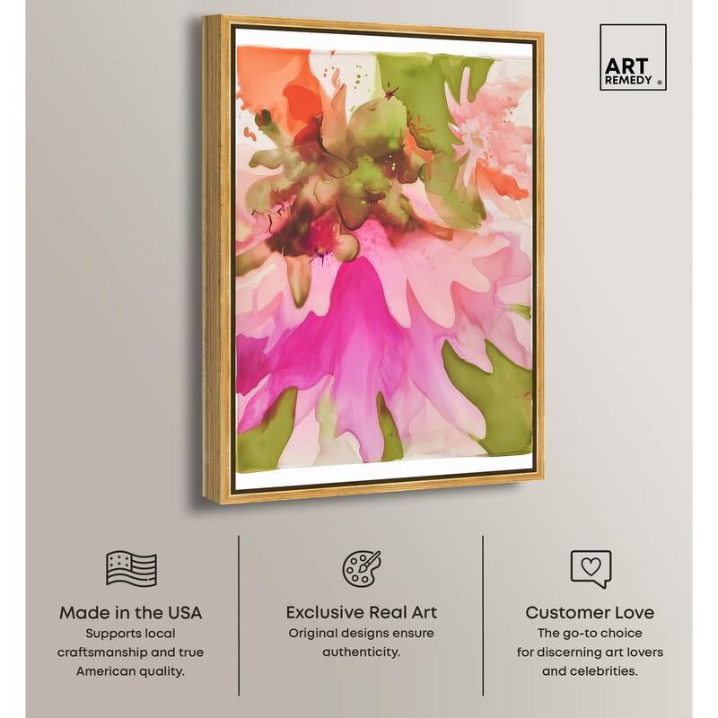 Vibrant Fluidity Floral I Canvas by Art Remedy