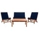 preview thumbnail 66 of 75, SAFAVIEH Outdoor Chaston 4-Piece Conversation Patio Set with Accent Pillows