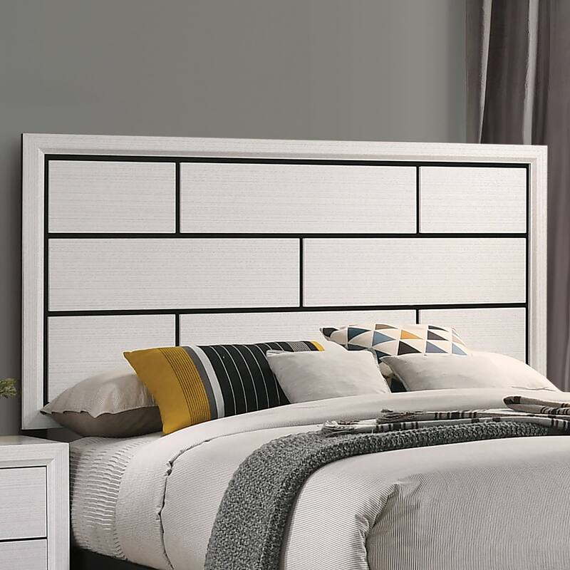 Furniture of America Lante Modern Two-Tone Design Panel Bed