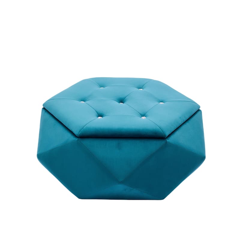 Christopher Knight Home- Calliope Velvet Storage Ottoman