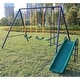 preview thumbnail 4 of 7, 4-in-1 Outdoor Kids Swing Sets w/2 Swings, 1 Glider and 1 Slide