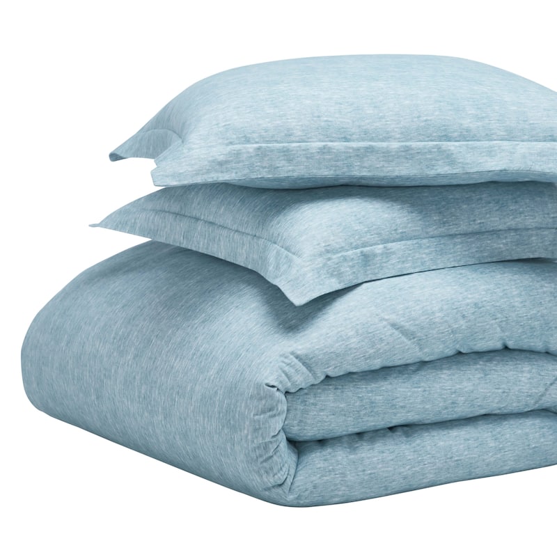 Superior Melange Flannel Cotton Two-Toned Brushed Duvet Cover Set