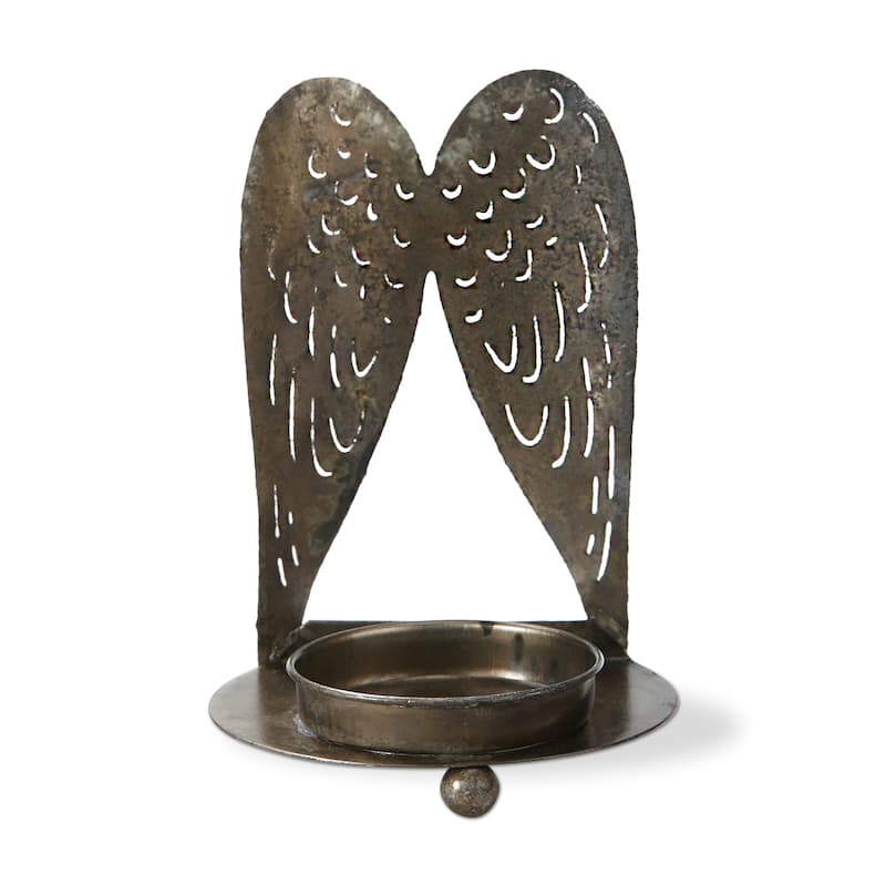 Angel Wings Iron Metal Tealight Candle Holder