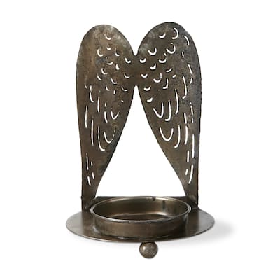 Angel Wings Iron Metal Tealight Candle Holder
