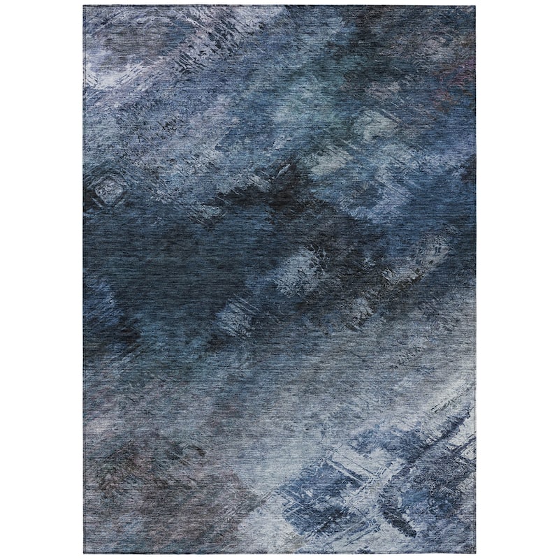 HomeRoots Abstract Transitional Rectangle Outdoor Rug