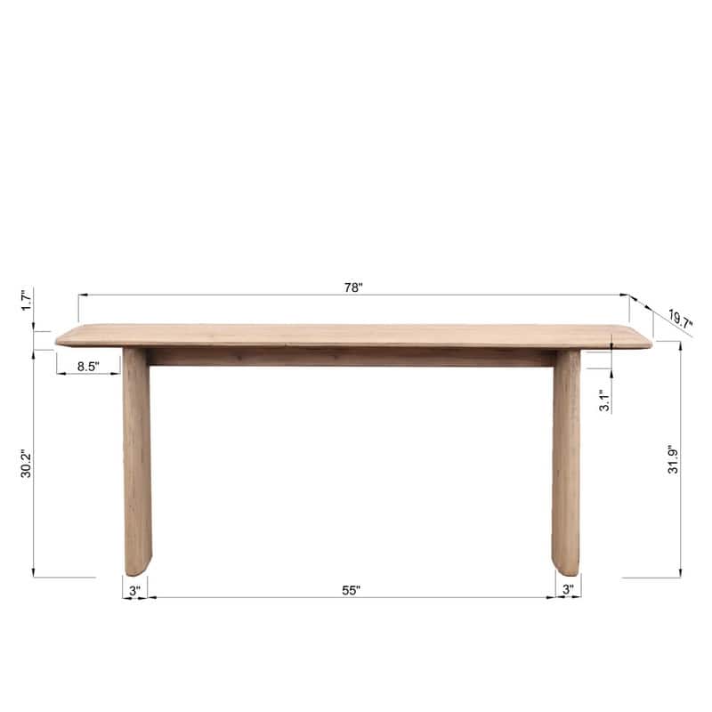 78"Long Atrani Console Table Weathered Natural