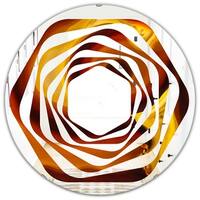 Designart 'Agate Geode Slice Macro' Printed Modern Round or Oval Wall ...