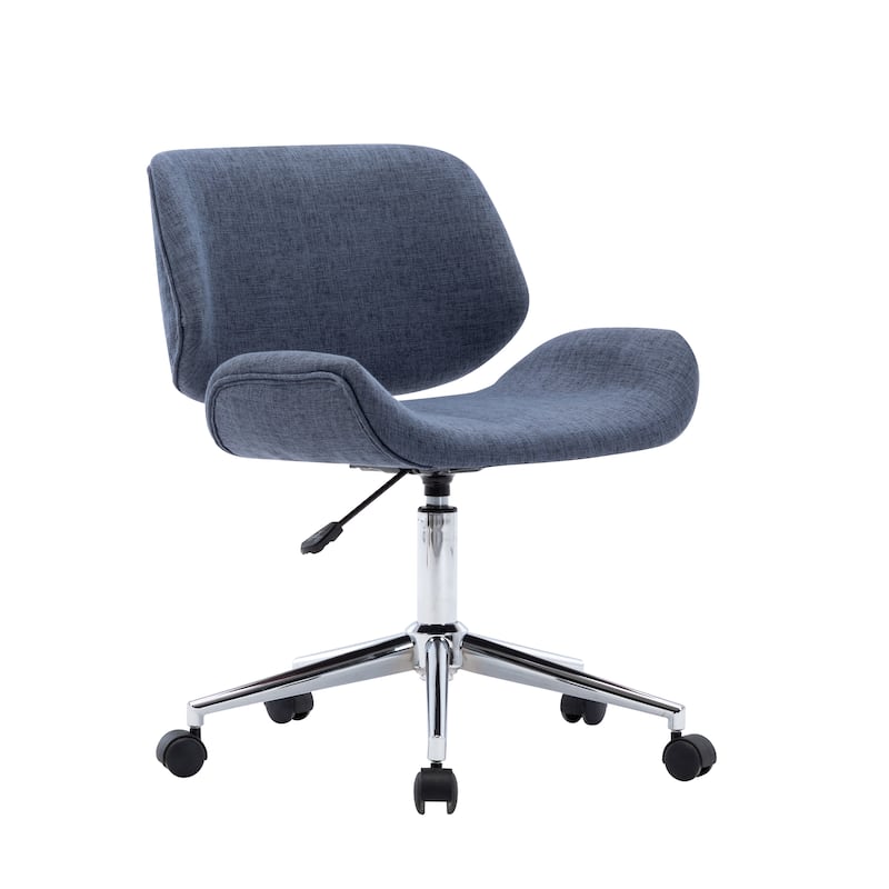 Porthos Home Orli Faux Leather or Fabric Mid-Century Office Chair