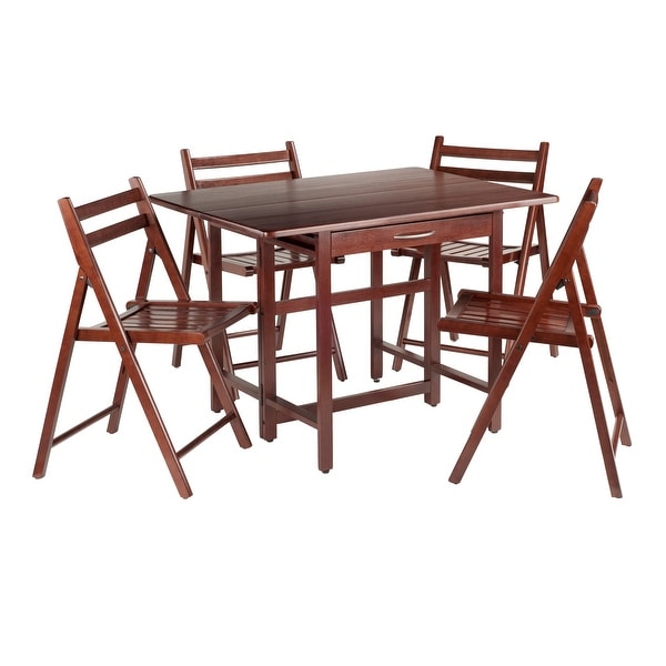 Taylor 5 Pc Set Drop Leaf Table w 4 Folding Chairs Bed Bath