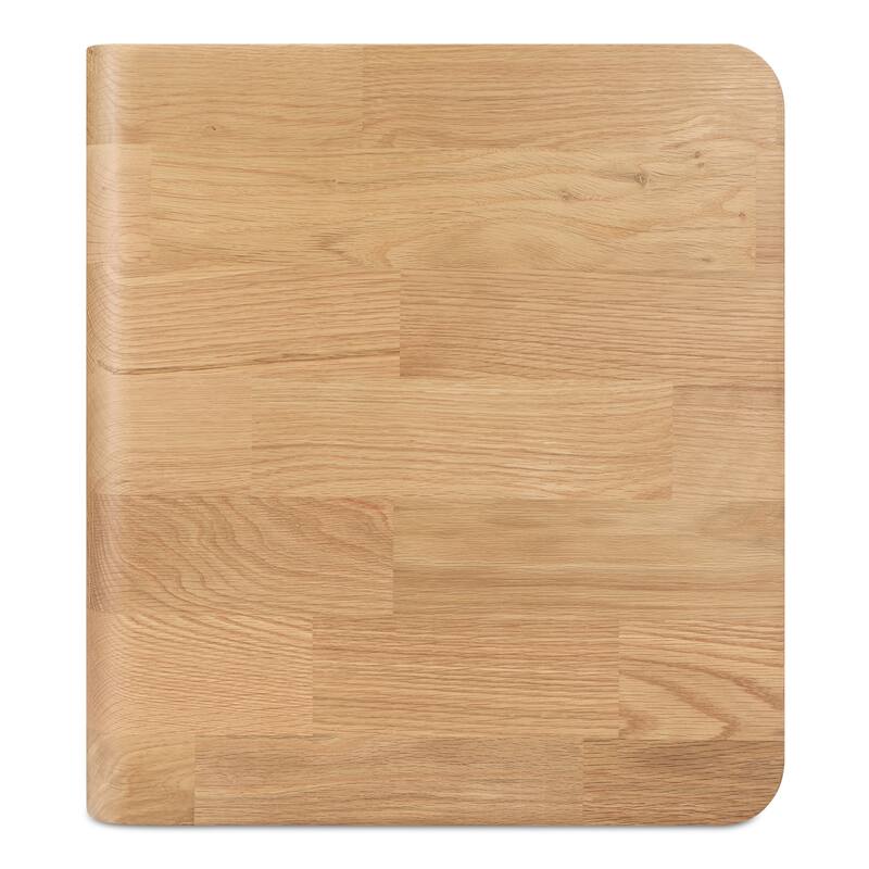 NADAAL STUDIOS Marenith Side Table, C-Side Solid Walnut Curved Edge Reversible Use, Walnut Brown