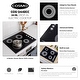 preview thumbnail 3 of 11, Cosmo 24 in. Electric Ceramic Glass Cooktop with 4 Elements, Dual Zone Element, Hot Surface Indicator Light and Control Knobs