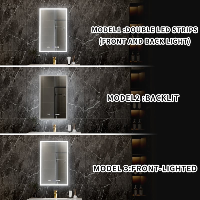 Modland 20x32" LED Recessed or Surface Medicine Cabinet with Mirror