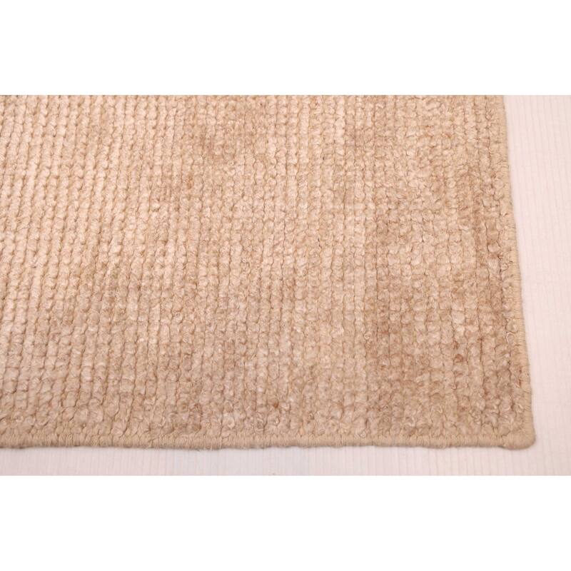 ECARPETGALLERY Hand-knotted Loreto Beige Silk Rug - 5'3 x 7'5