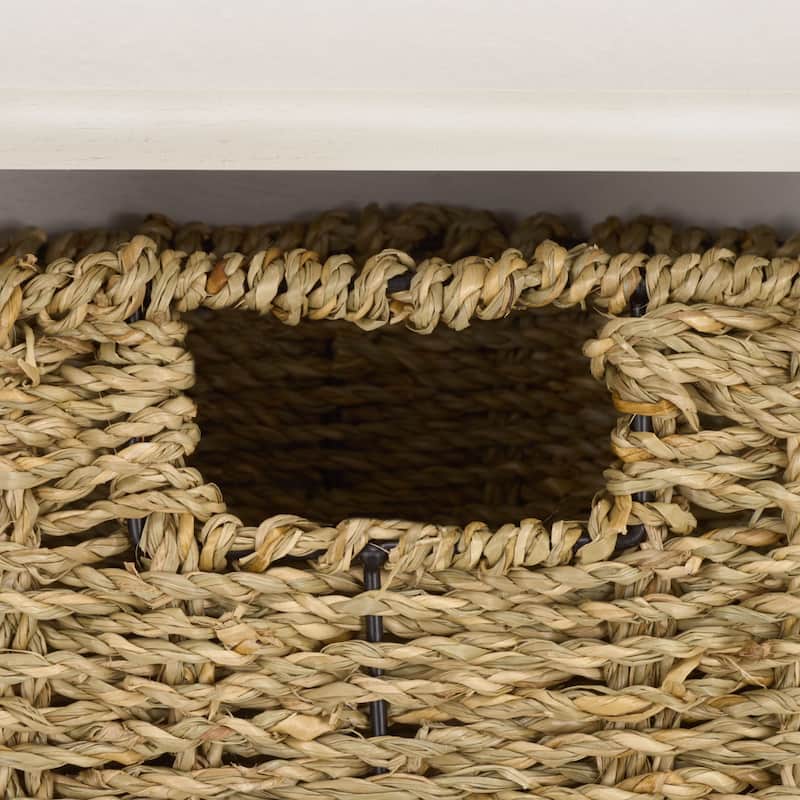 SAFAVIEH Jemina Black Hanging 3-Basket Wall Rack - 28" x 7.8" x 12" - 28"W x 8"D x 12"H