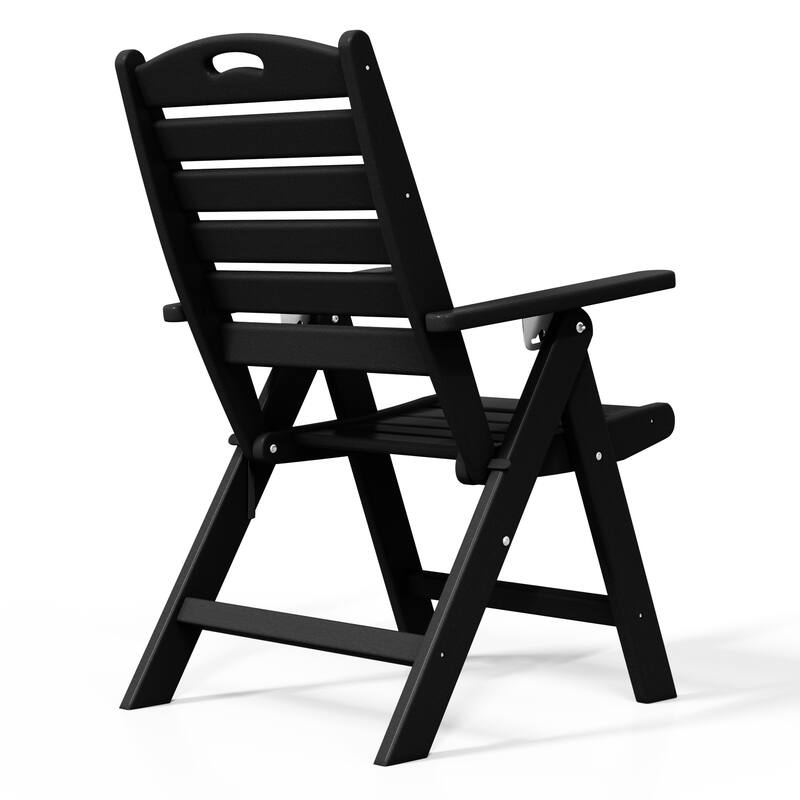 Laguna 5-Piece Square Table Folding Highback Chair Dining Set