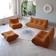 preview thumbnail 21 of 43, Teddy Fabric Lazy Sofa Sets for Bedroom Living Room,Comfortable Bean Bag Chair Floor Couch