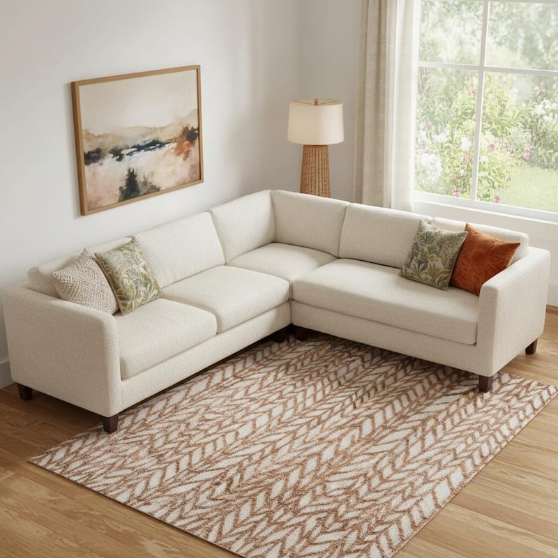 HomeRoots Chevron Bohemian Rectangle Area Rug - 9' X 13'