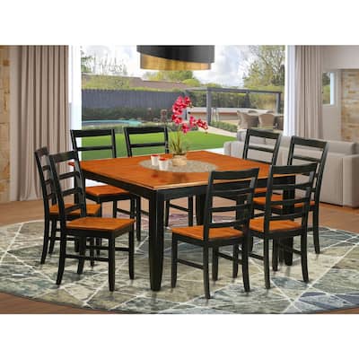 Dining Room Set Table with Chairs - Kitchen Dining Table Set - Butterfly Leaf Table - 8 Person Set